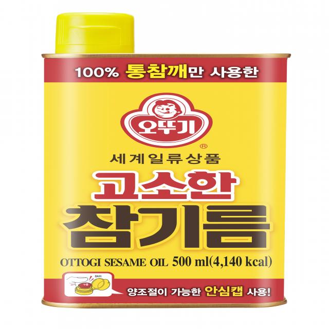 오뚜기 고소한 참기름 캔, 500ml, 1개