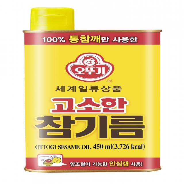 오뚜기 고소한 참기름 캔, 450ml, 1개