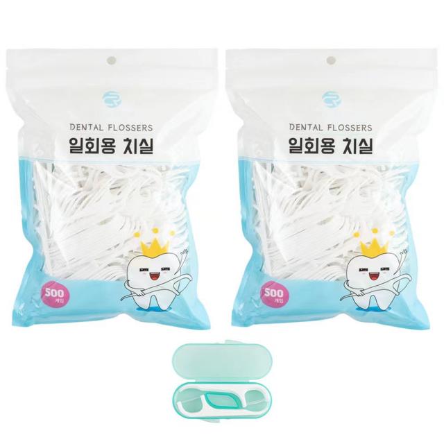 로얄클라쓰 교정 일회용 치간 치실 1010p + 케이스 1개 1000개