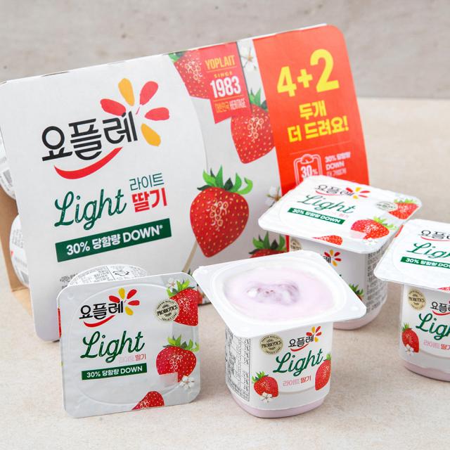 요플레 라이트 딸기 6개입 480g 1개