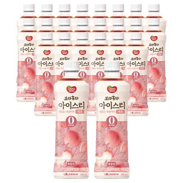 동원 보성홍차 아이스티 제로 복숭아 24개 500ml