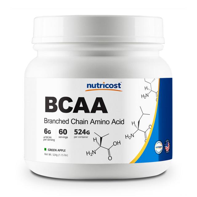 뉴트리코스트 BCAA 파우더 그린애플맛 60회분, 524g, 1개