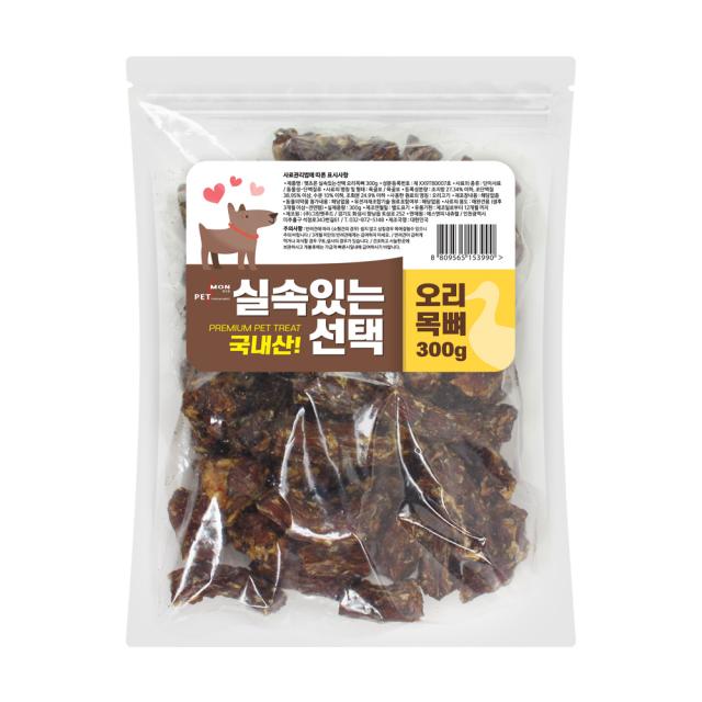 그린펫푸드 실속있는선택 반려견 수제간식 300g, 오리목뼈, 1개