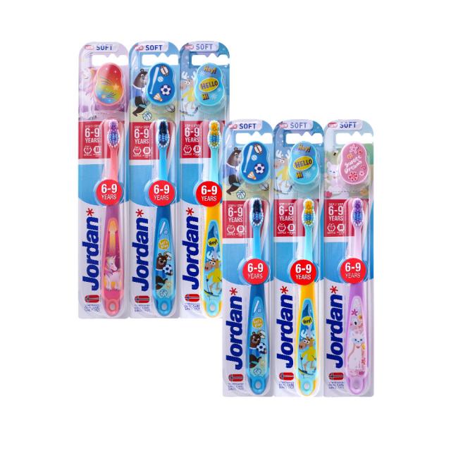 조르단 어린이 칫솔 스텝 3단계, 랜덤 발송, 6개