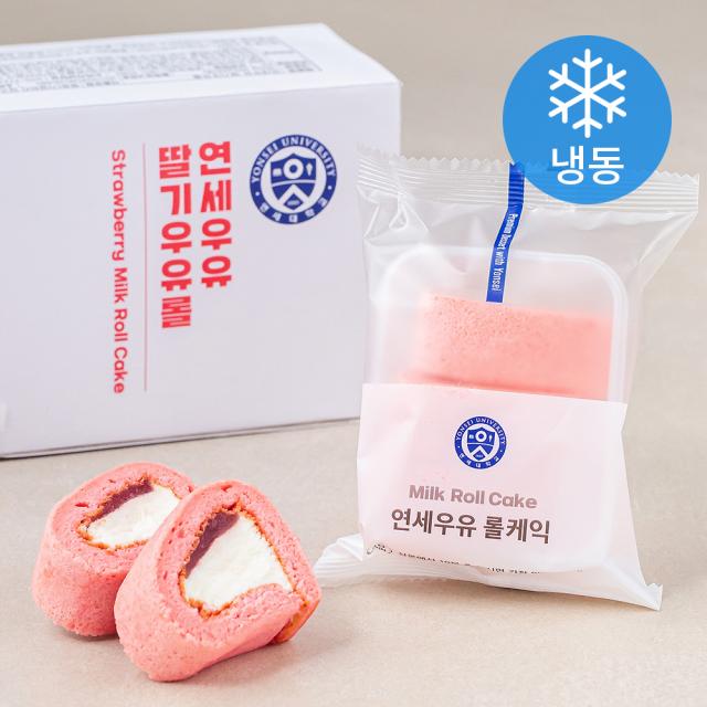 [로켓프레시] 연세우유 딸기우유롤 케이크 (냉동), 360g, 1개