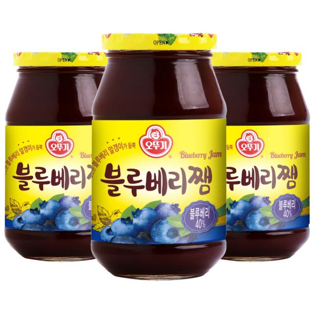 오뚜기 블루베리쨈, 500g, 3개