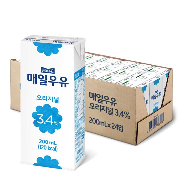 매일우유 오리지널 멸균, 200ml, 24개