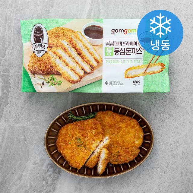 곰곰 에어프라이어 통등심 돈까스 냉동 450g 1개