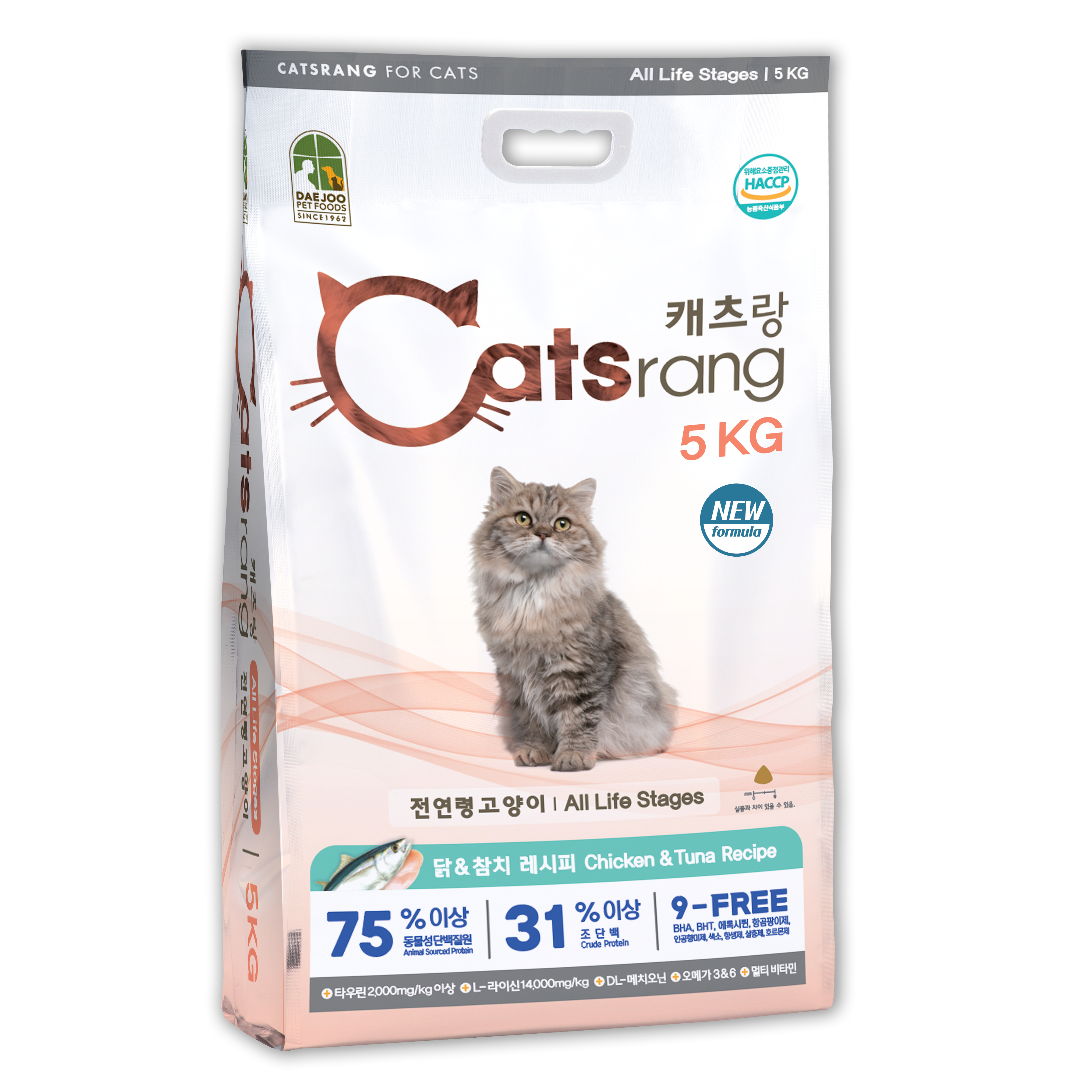 캐츠랑 New 전연령 올라이프 고양이 건식사료 생선 5kg