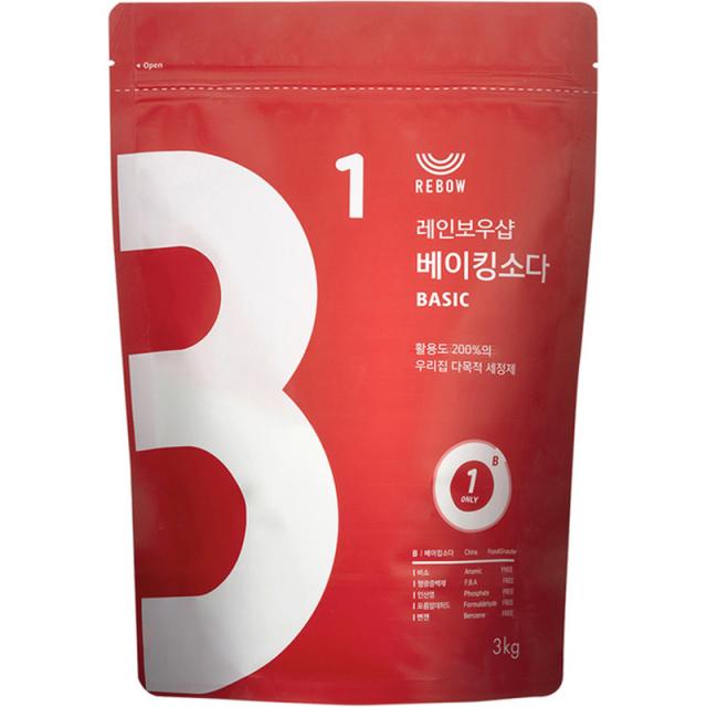 레인보우샵 베이킹소다 베이직, 3kg, 1개