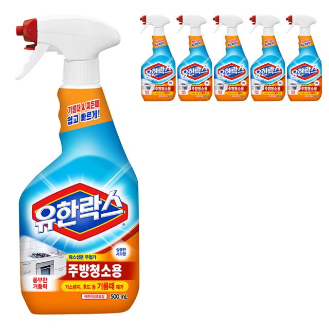 유한락스 주방청소용 500ml 6개