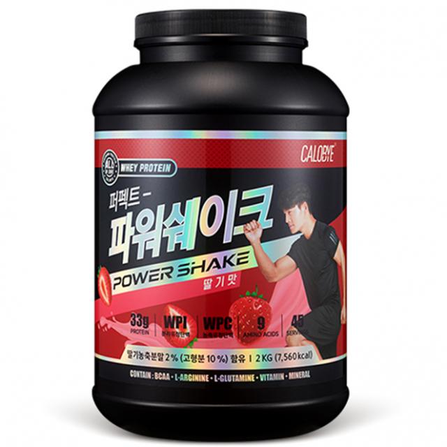 칼로바이 퍼펙트파워쉐이크 대용량 단백질보충제 프로틴 BCAA 딸기맛, 2000g, 1개