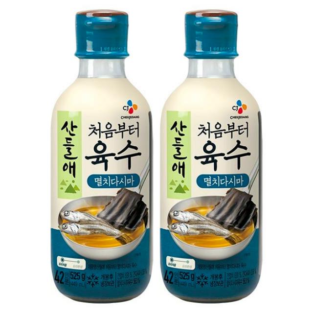 산들애 처음부터 멸치다시마육수 조미료, 525g, 2개