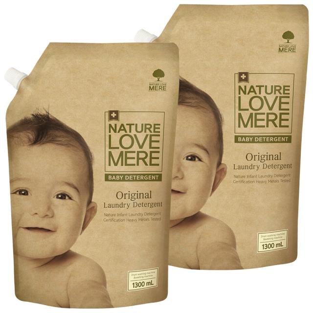 네이쳐러브메레 유아 오리지널 세제 리필형 허브가든향 1300ml, 2개
