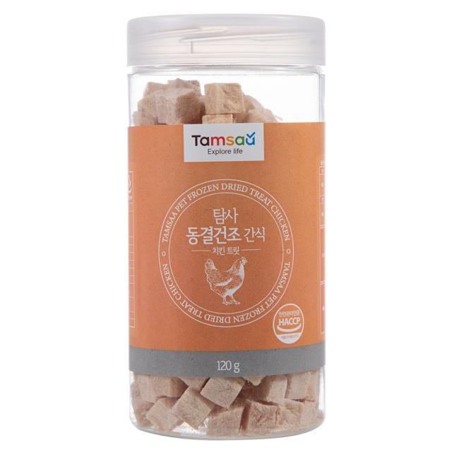 탐사 강아지 동결건조 간식, 치킨트릿, 120g, 1개