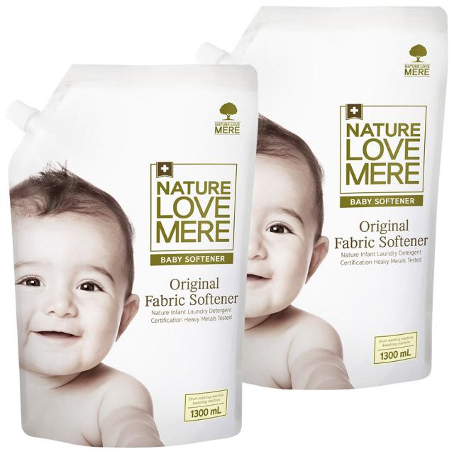 네이쳐러브메레 오리지널 유아 섬유유연제 허브가든향 리필, 2개, 1300ml
