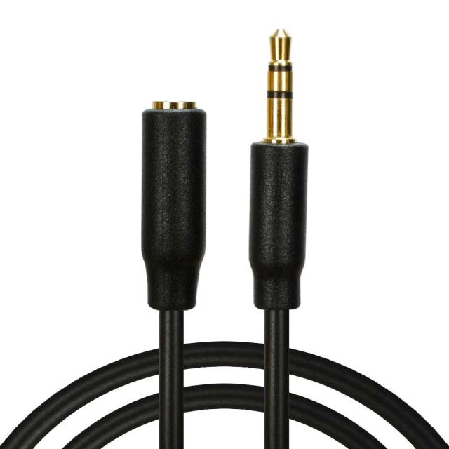 컴길 3.5mm AUX 스테레오 연장케이블 1.5m, 단일상품, 블랙