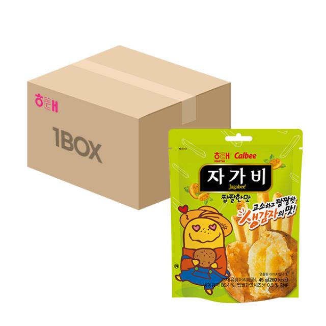 해태제과 자가비 짭짤한맛 스낵 파우치, 45g, 12개