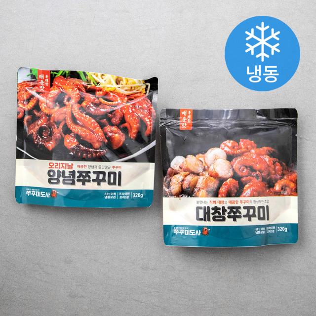 쭈꾸미도사 대창쭈꾸미 320g + 양념쭈꾸미 320g (냉동), 1세트