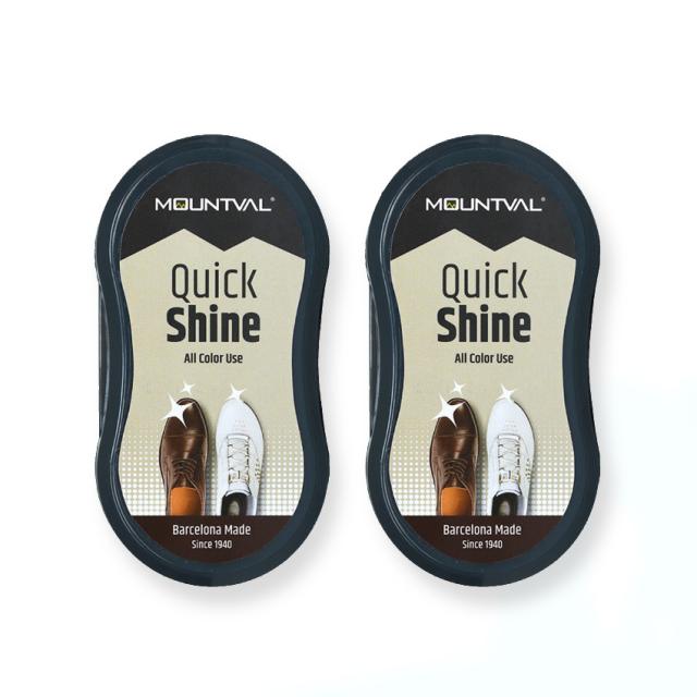 마운트발 퀵샤인 구두광택스펀지 모든색상용, 혼합색상, 2개