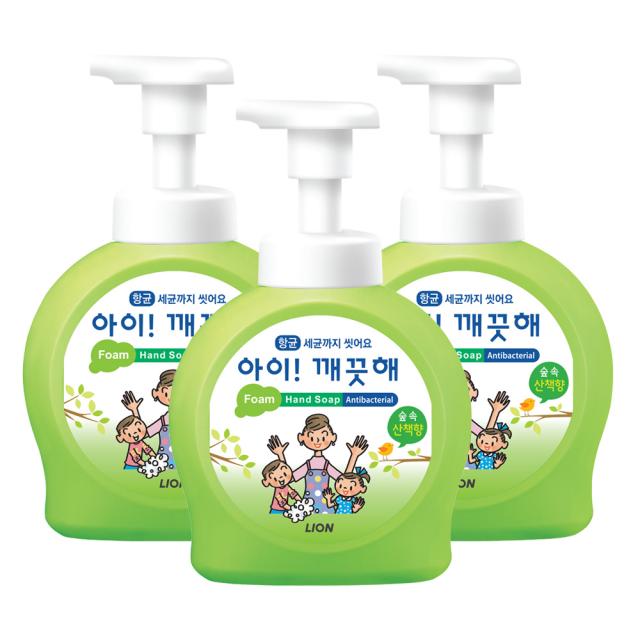 아이깨끗해 핸드솝 숲 속 산책향, 490ml, 3개