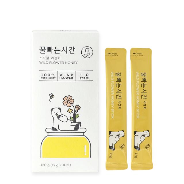 시속삼십킬로미터 꿀빠는시간 스틱꿀 야생화 박스, 12g, 10개