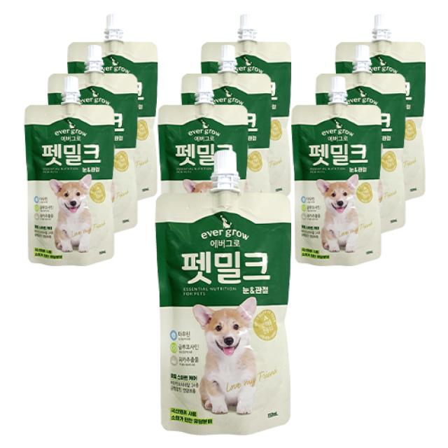 에버그로 펫밀크, 눈&관절 맛, 10개입