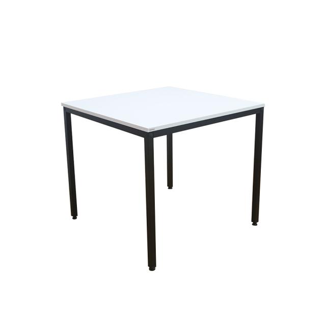 다가구 프래그마 책상 80 X 60 Cm 상판 아이보리 + 프레임 블랙 