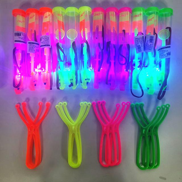 불빛낙하산 새총통 12개입 1세트 나이트그린 핑크 그린 오렌지