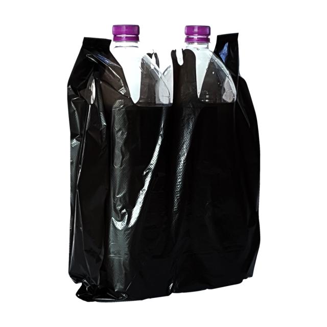 쓰리포 손잡이 마트 비닐 봉투 검정 2호, 500매, 8L