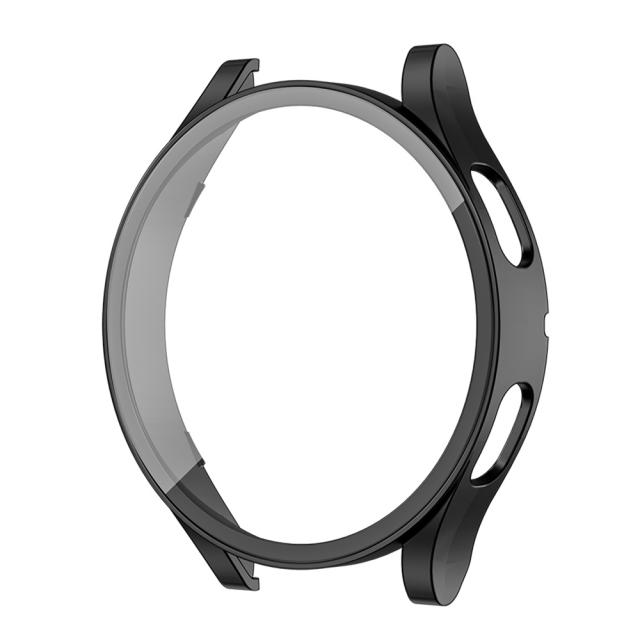이츠라이프 갤럭시 워치 강화유리 풀커버 액정보호 케이스 40mm, 블랙