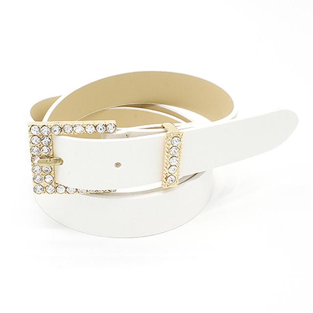 테드브라운 여성용 큐빅 가락지 장식 인조가죽 벨트