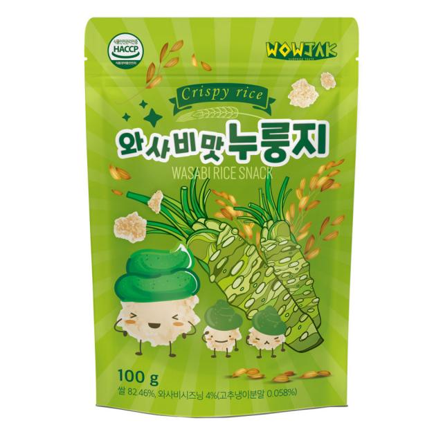 와우작 와사비맛 누룽지, 100g, 1개