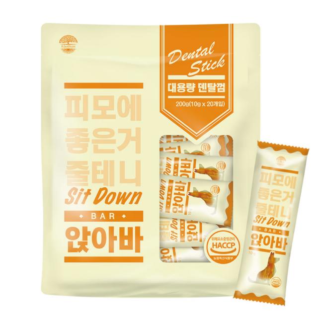 앉아바 덴탈껌 강아지 간식 20p, 피모건강, 1개