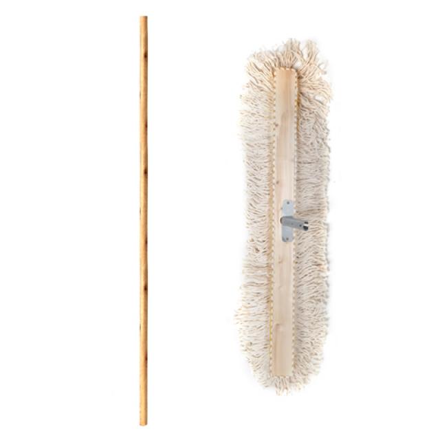무지개 강당걸레 60cm + 나무자루 세트, 1세트