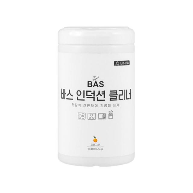 바스 인덕션 클리너 티슈 오렌지향 100p, 750g, 1개