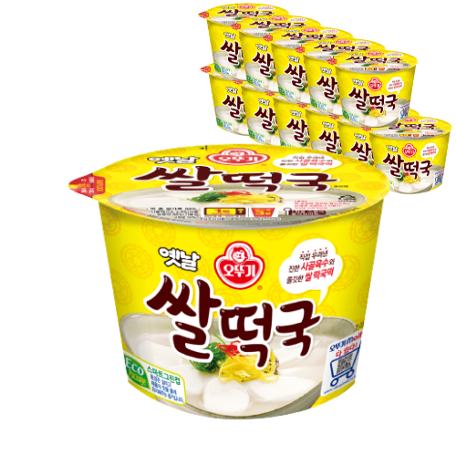 오뚜기 옛날 쌀떡국 용기, 166.6g, 12개