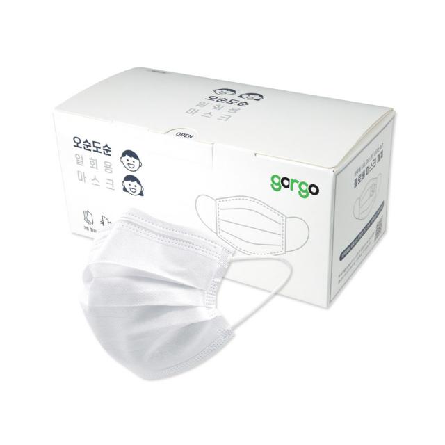 고르고 오순도순 일회용 마스크 성인용, 50개입, 1개, 화이트