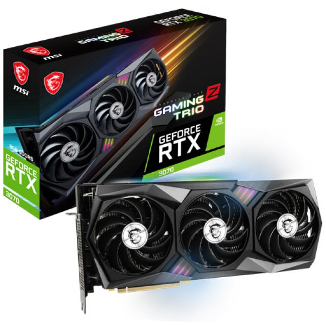 MSI 지포스 RTX 3070 게이밍 Z 트리오 D6 8GB 트라이프로져2 LHR 그래픽카드, 단일상품