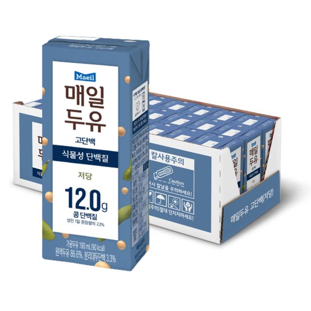 매일유업 매일두유 고단백, 190ml, 24개