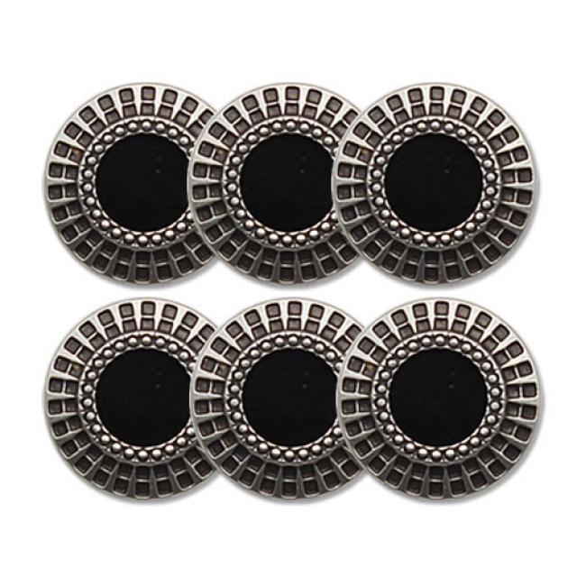 코트 가디건 단추 알프랑 18mm, 훅은니 BK, 6개