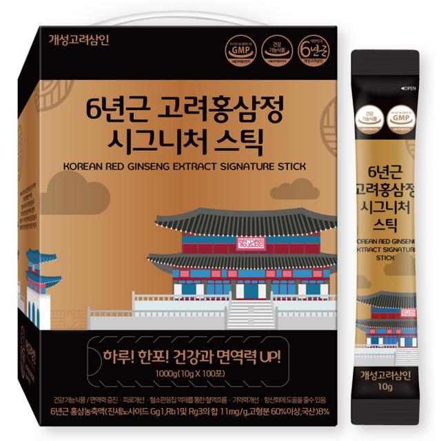 개성고려삼인 6년근 고려홍삼정 시그니처 스틱 100p, 1000g, 1개