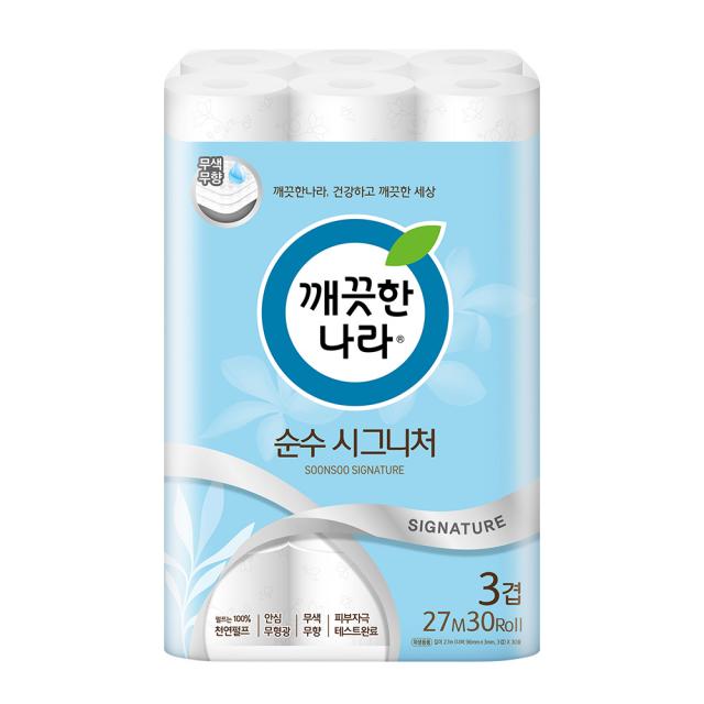 깨끗한나라 순수시그니처 27m, 30롤, 1팩
