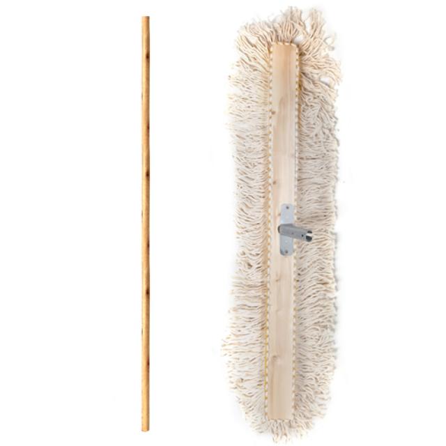 무지개 강당걸레 90cm + 나무자루 세트, 1세트