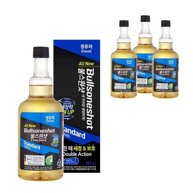 불스원샷 경유용 불스원샷 스탠다드 연료첨가제 360ml, 4개