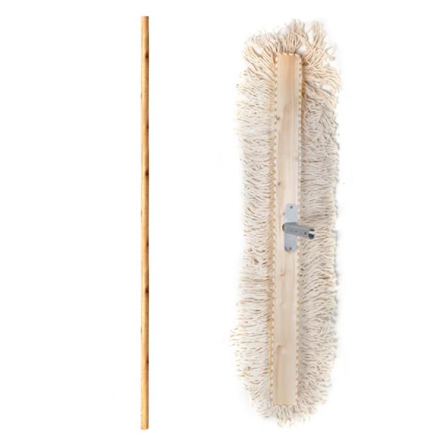 무지개 강당걸레 75cm + 나무자루 세트, 1세트