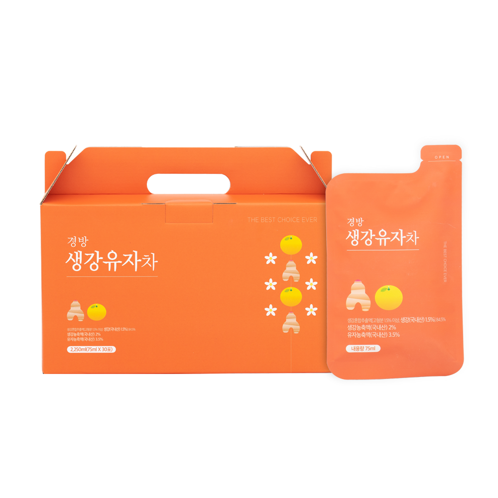 경방신약 생강유자차, 75ml, 30개