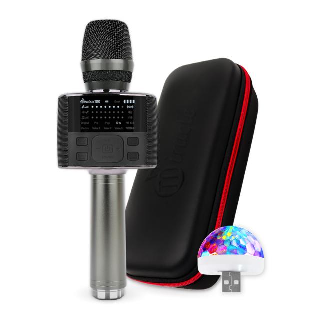 미라클엠 블루투스 마이크 블랙 + 미러볼 + 파우치 세트 M100