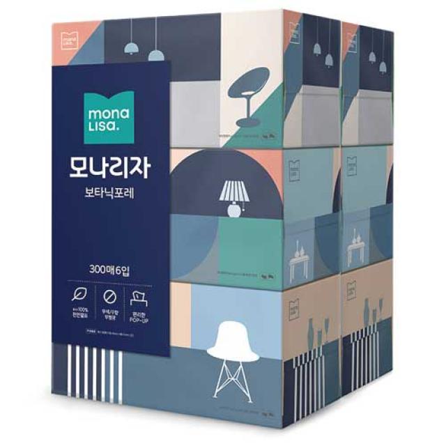 모나리자 보타닉포레 미용티슈 6개 300매