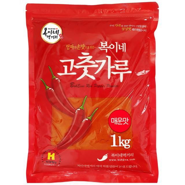 복이네먹거리 고운 고추가루 매운맛, 1kg, 1개